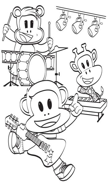 kolorowanka Juliusz Junior malowanka do wydruku małpka Disney z bajki dla dzieci nr 12